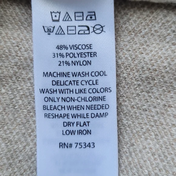 NWT Christian Siriano Cream and Brown Grid Sweater - Size S - Picture 7 of 8